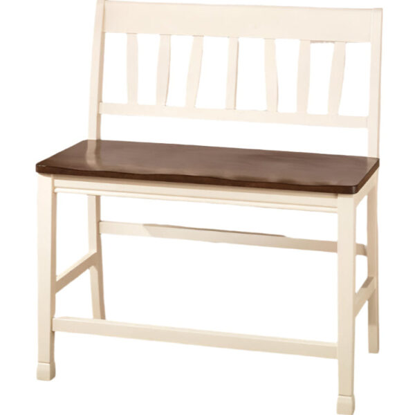 Esevo Whitesburg Counter Height Dining Bench – Modern Farmhouse Wood Bench for Kitchen Island or Dining Table